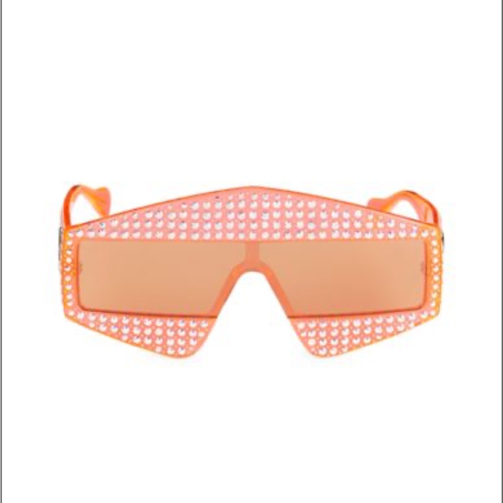 GUCCI Limited Edition Hollywood Forever Orange Swarovski Sunglasses GG 03575 002